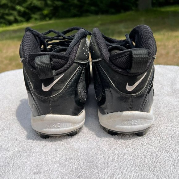 NIKE Merciless Shark Men's 9 Black White Football Cleats‎ Shoes 349035-011 - Picture 5 of 12